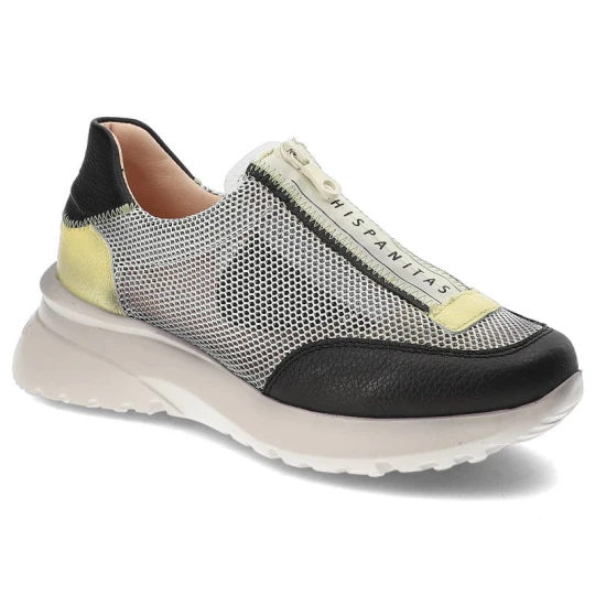 Zdjęcie produktu Czarne Sneakersy Hispanitas Stylowe Obuwie Damskie biały