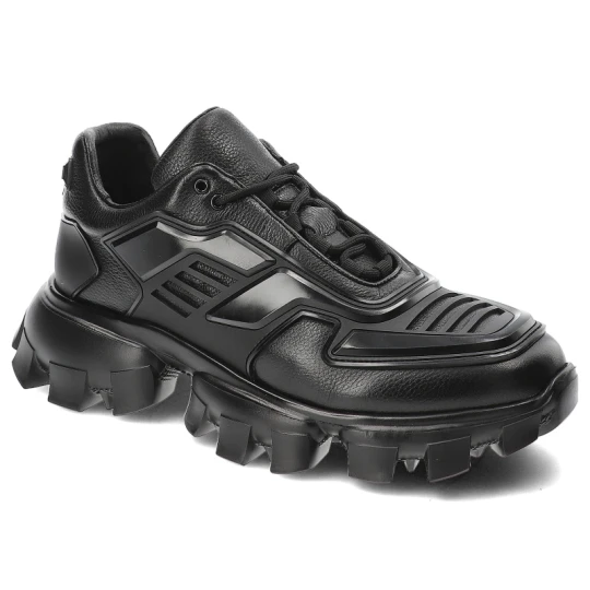 Zdjęcie produktu Czarne Sneakersy John Doubare Obuwie Męskie Na Platformie