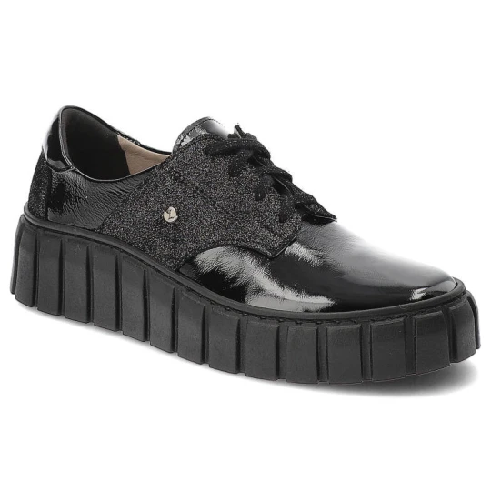 Zdjęcie produktu Czarne Sneakersy Lemar Codzienne Buty Damskie