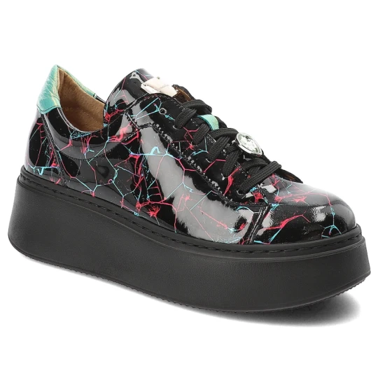 Zdjęcie produktu Czarne Sneakersy Maciejka Stylowe Obuwie Damskie