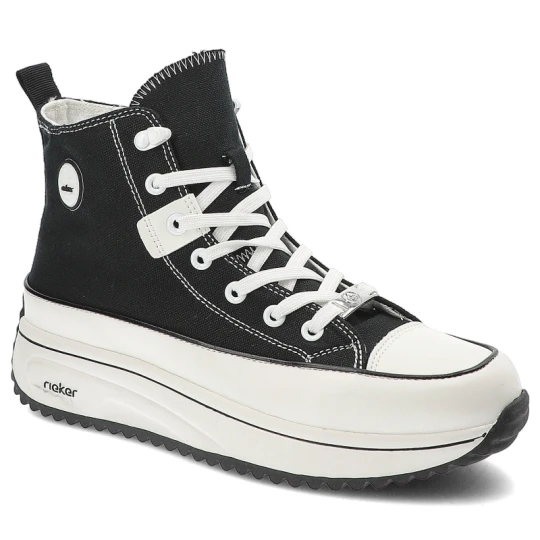 Zdjęcie produktu Czarne Sneakersy Rieker Sportowe Obuwie Damskie