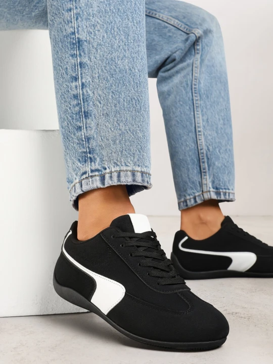 Zdjęcie produktu Czarne Sneakersy w Stylu Kultowych Tenisówek Virritia C'M Paris