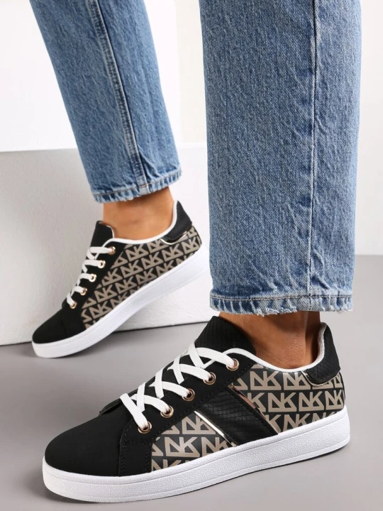 Zdjęcie produktu Czarne Sneakersy z Printem Casica