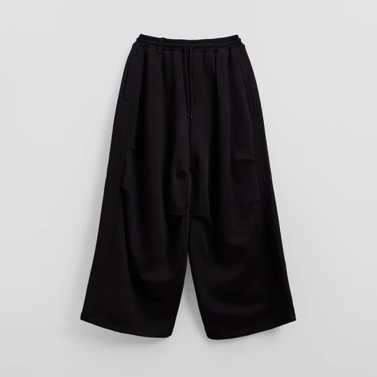 Zdjęcie produktu Czarne spodnie dresowe super baggy z zaszewkami House