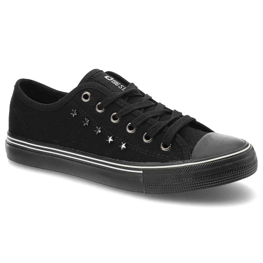Zdjęcie produktu Trampki damskie Big Star, materiałowe i sportowe, czarne, DD274611