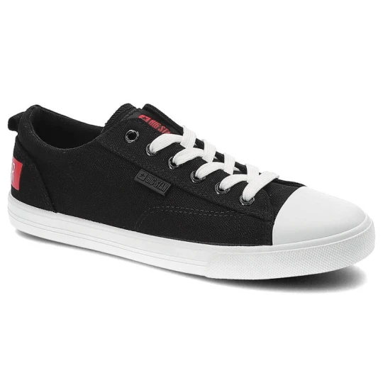 Zdjęcie produktu Trampki damskie Big Star, materiałowe i sportowe, czarne, DD274877