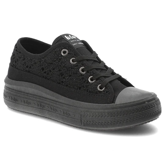Zdjęcie produktu Czarne Trampki Lee Cooper Damskie Buty Na Platformie