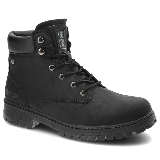 Zdjęcie produktu Czarne Trzewiki Big Star Modne Buty Męskie
