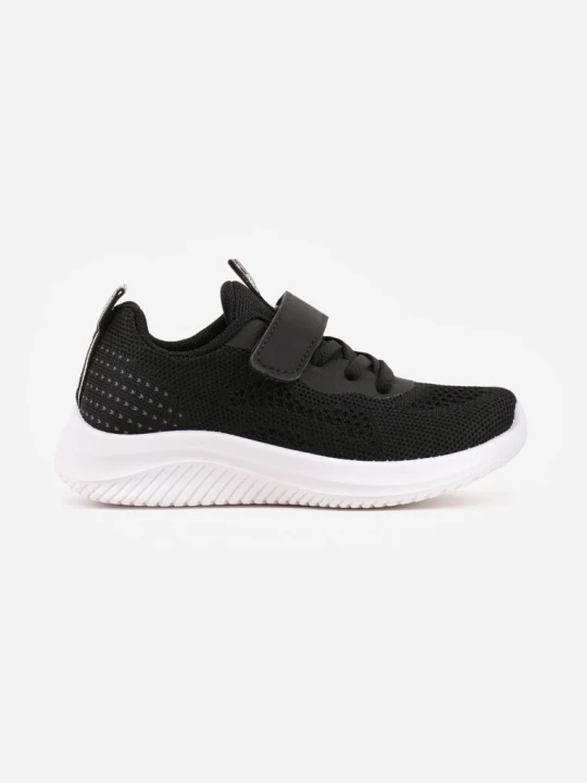 Zdjęcie produktu Czarno-Białe Buty Sportowe Sneakersy z Perforacją i Tłoczoną Podeszwą Uriltora Apawwa