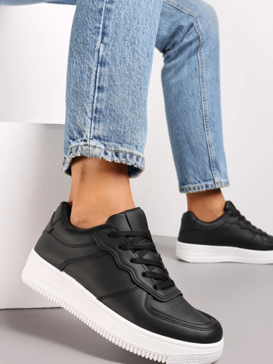 Zdjęcie produktu Czarno-Białe Sneakersy Sznurowane Finos Vices