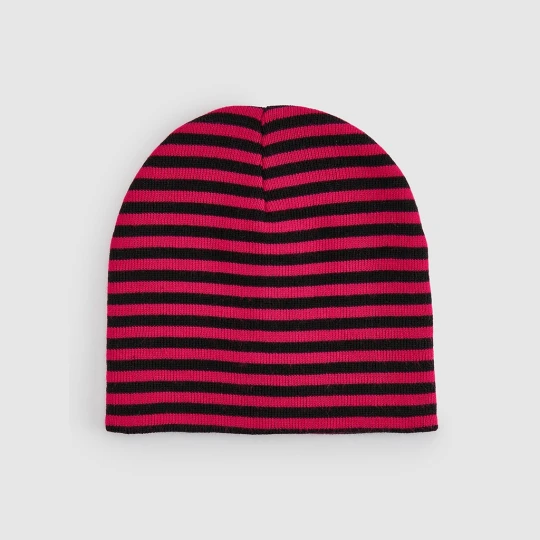 Zdjęcie produktu Czarno-czerwona czapka beanie w paski House fioletowy