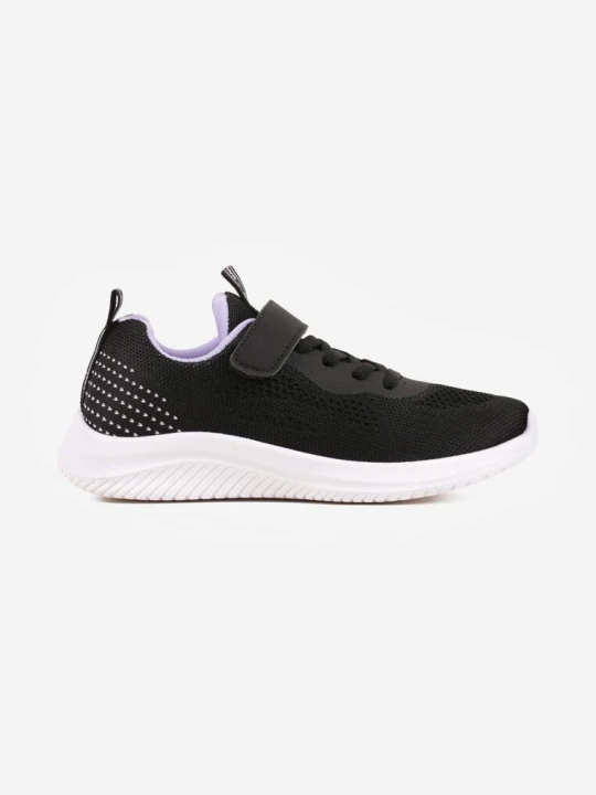 Zdjęcie produktu Czarno-Fioletowe Buty Sportowe Sneakersy Ozdobione Tłoczeniem Erasmysios Apawwa