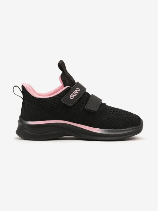 Zdjęcie produktu Czarno-Różowe Klasyczne Buty Sportowe Zapinane na Rzepy Trigla