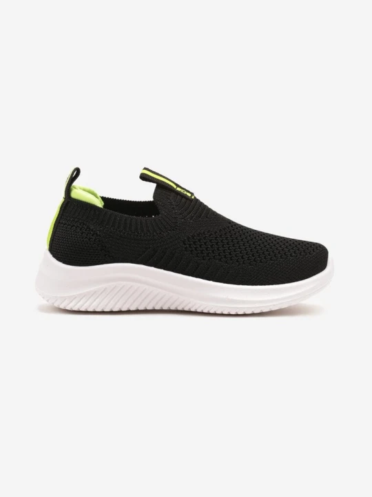 Zdjęcie produktu Czarno-Zielone Buty Sportowe Sneakersy z Elastyczną Cholewką Liasoria Apawwa