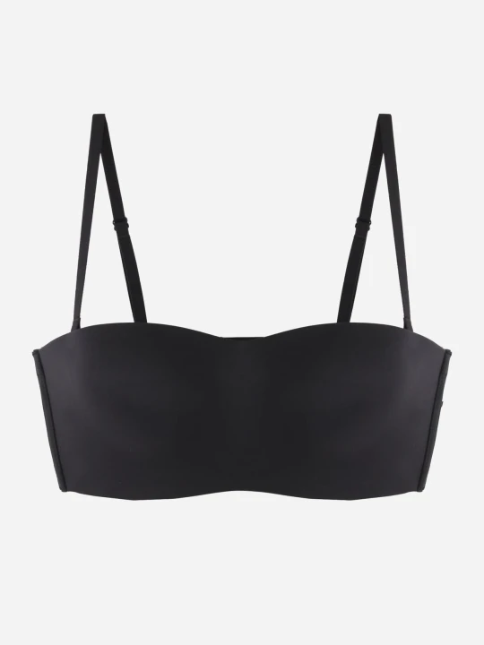 Zdjęcie produktu Czarny Gładki Biustonosz Push Up o Fasonie Balkonetki z Odpinanymi Ramiączkami Misima Love Magnolia