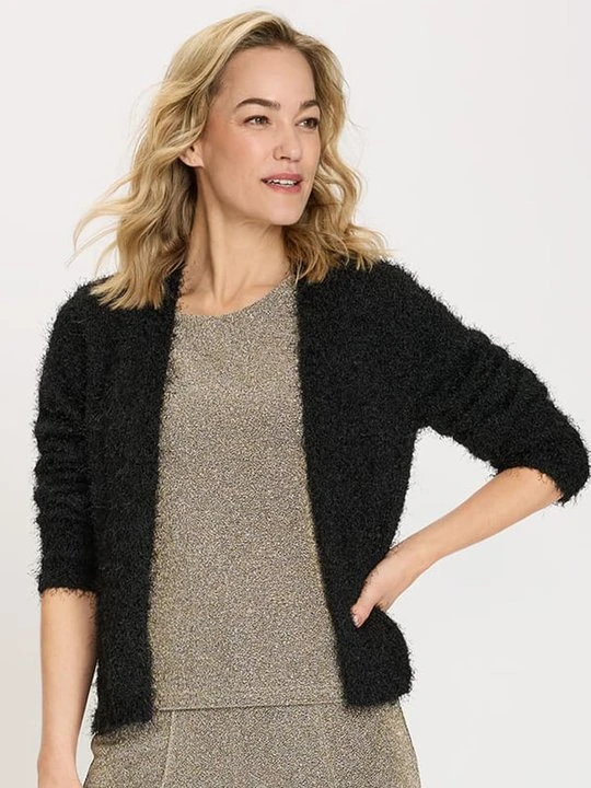 Zdjęcie produktu Czarny miękki kardigan damski Henny – Designer Choice Olsen