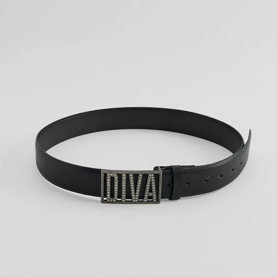 Zdjęcie produktu Czarny pasek z ozdobną klamrą Diva House