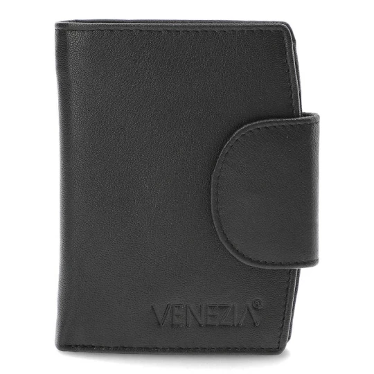 Zdjęcie produktu Czarny Stylowy Portfel Damski Venezia z Blokadą RFID