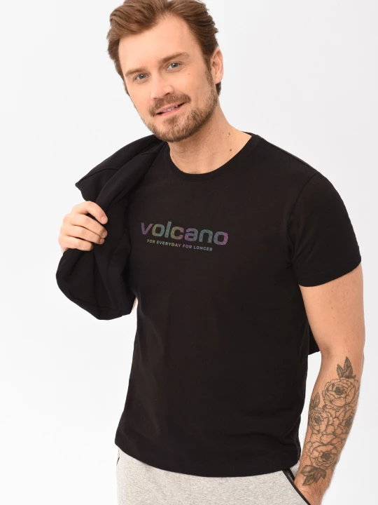 Zdjęcie produktu Czarny t-shirt T-MOOVO Volcano
