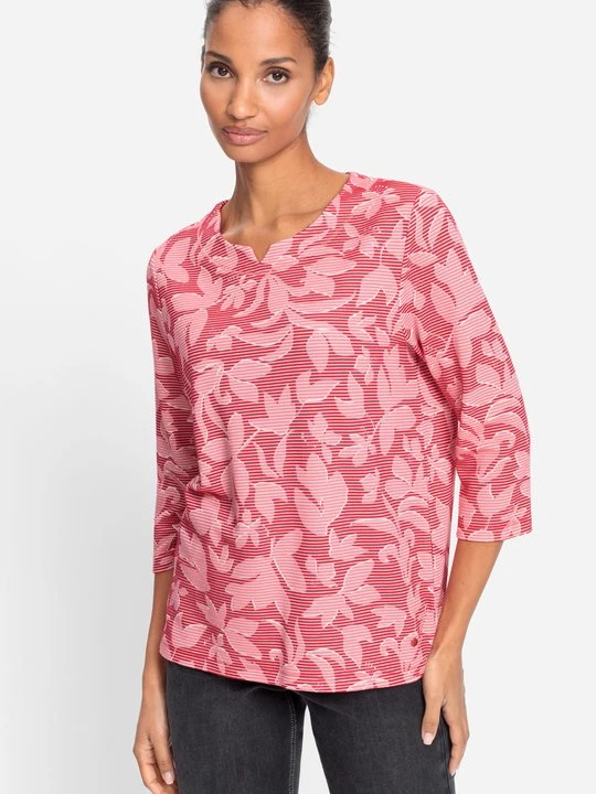 Zdjęcie produktu Czerwona bluza damska Henny Jersey w kwiaty - Urban Lights Olsen