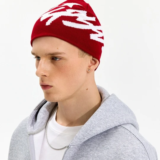 Zdjęcie produktu Czerwona czapka beanie z białym napisem House