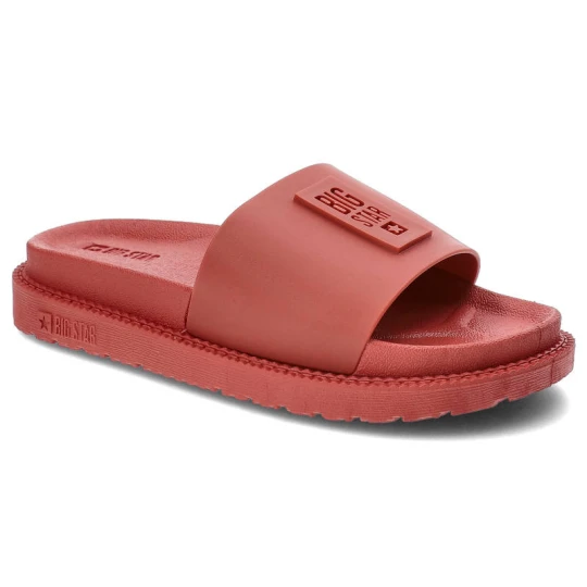 Zdjęcie produktu Czerwone Klapki Big Star Modne Buty Na Lato