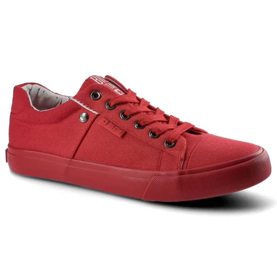 Zdjęcie produktu Trampki damskie Big Star, sportowe i sznurowane, czerwone, AA274514
