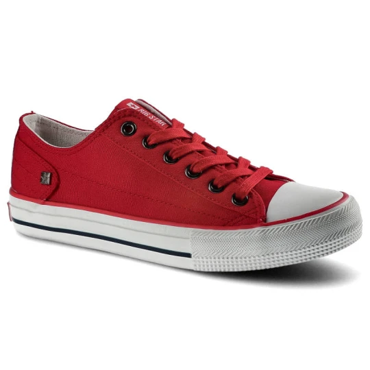 Zdjęcie produktu Trampki damskie Big Star, materiałowe i sportowe, czerwone, DD274339FW19