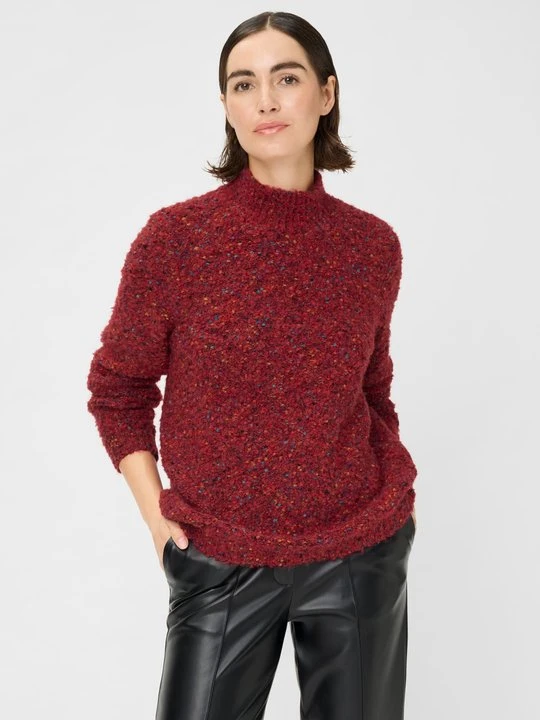 Zdjęcie produktu Czerwony sweter damski Henny z wełną – Urban Wild Olsen