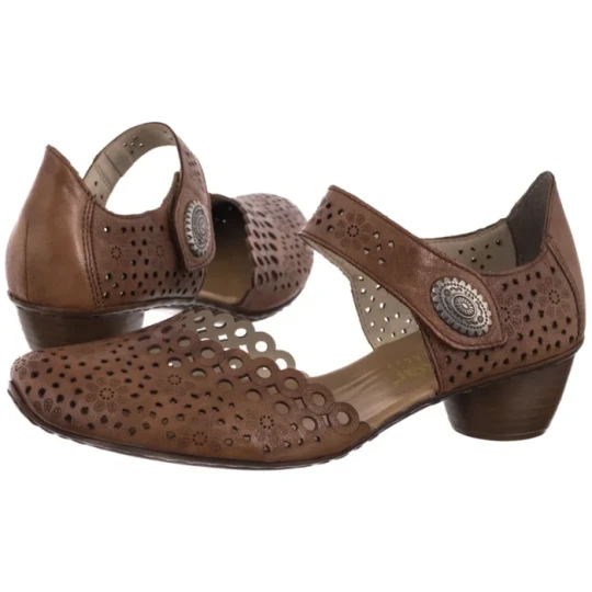 Zdjęcie produktu Czółenka Brązowe 43753-22 Brown (RI383-a) Rieker