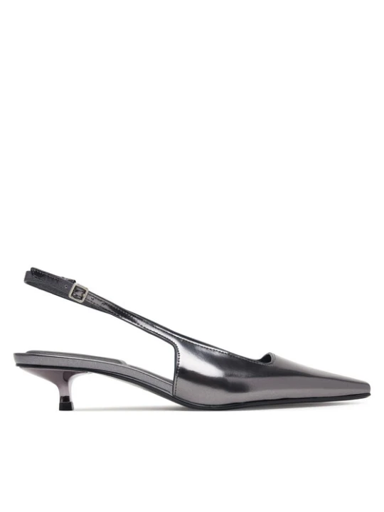 Zdjęcie produktu Czółenka Calvin Klein Kitten Heel Pump Sling Mirr Lth HW0HW03275 Srebrny