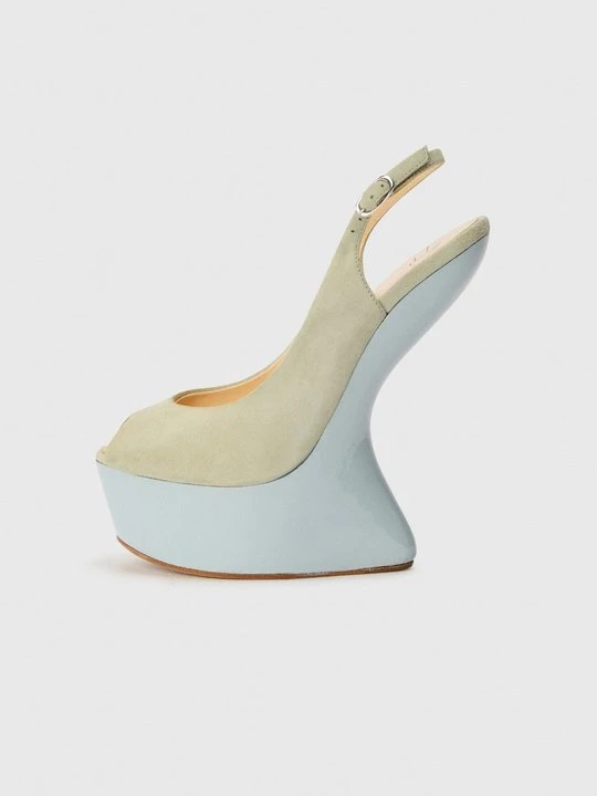 Zdjęcie produktu Czółenka na platformie Giuseppe Zanotti khaki