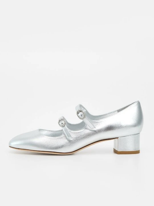 Zdjęcie produktu Czółenka Stuart Weitzman srebrny