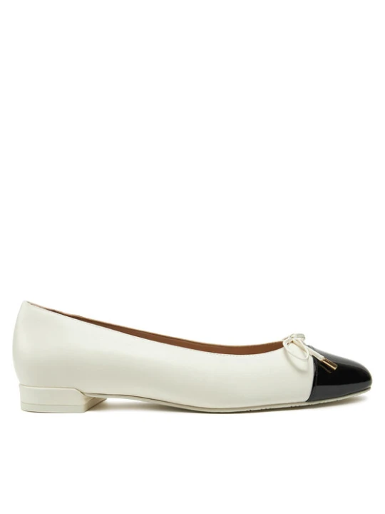 Zdjęcie produktu Czółenka Stuart Weitzman Sleek Bow Flat SG888 Écru Kremowy