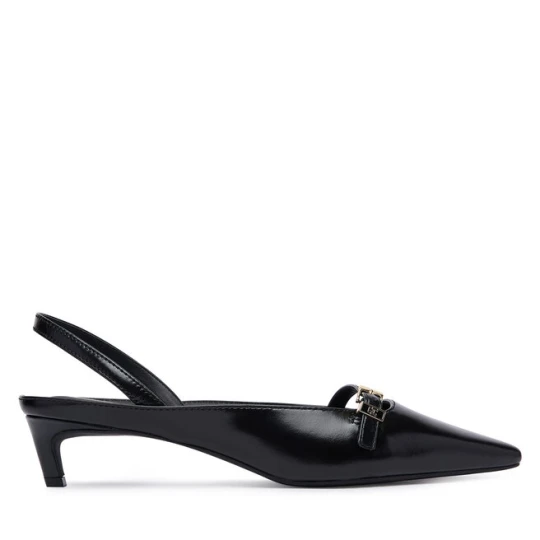 Zdjęcie produktu Czółenka Tommy Hilfiger Th Buckle Kitten Slingback Pump FW0FW09384 Czarny
