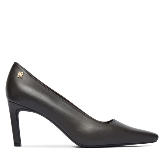 Zdjęcie produktu Czółenka Tommy Hilfiger Th Logo Lth Pump Slanted Hl FW0FW09008 Czarny