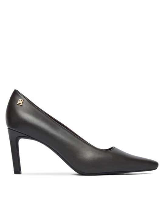 Zdjęcie produktu Czółenka Tommy Hilfiger Th Logo Lth Pump Slanted Hl FW0FW09008 Czarny