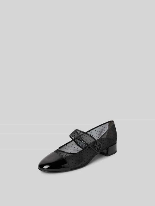 Zdjęcie produktu Czółenka z mieszanki skóry Tory Burch Czarny