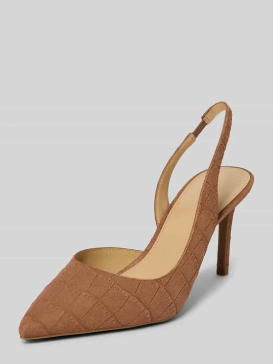 Zdjęcie produktu Czółenka z paskiem z tyłu z obcasem szpilką model 'ALINA FLEX' Michael Kors Koniakowy