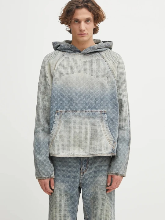 Zdjęcie produktu Daily Paper bluza jeansowa Destroyed Denim Hoodie