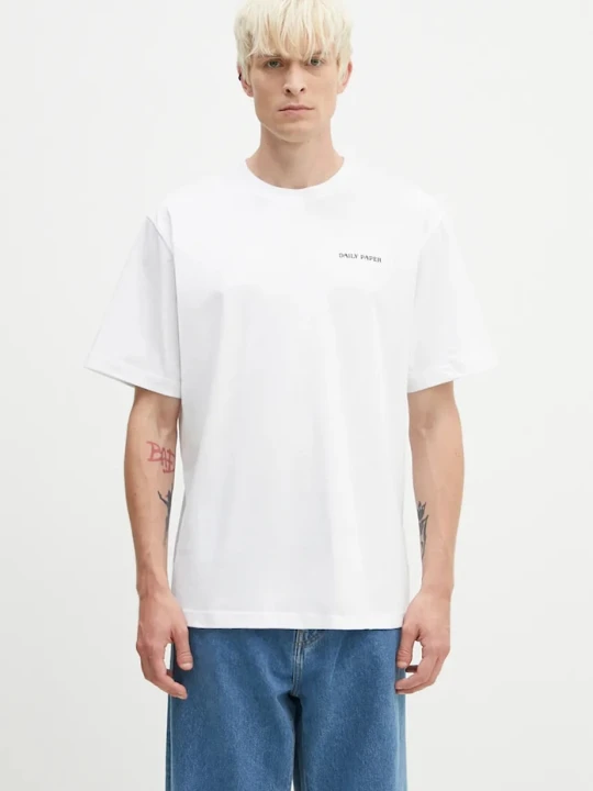 Zdjęcie produktu Daily Paper t-shirt bawełniany Dias biały