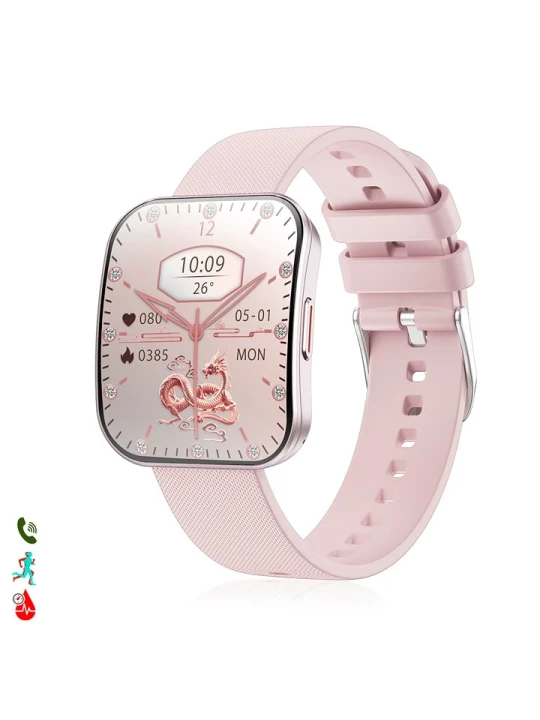 Zdjęcie produktu DAM Smartwatch "QS08" w kolorze jasnoróżowym rozmiar: onesize