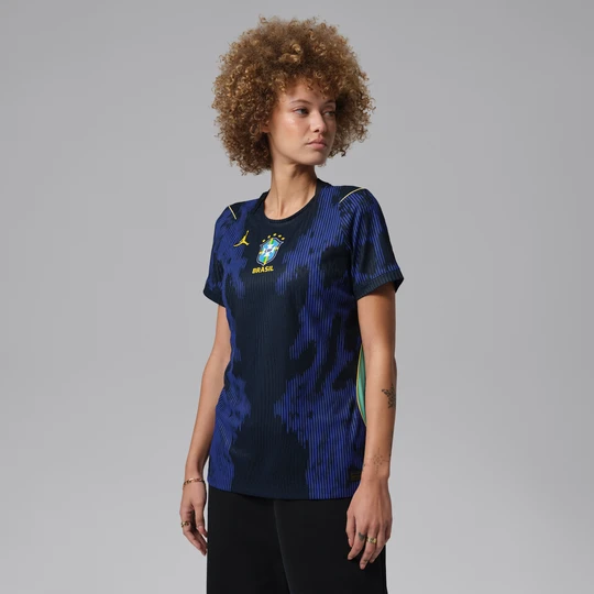 Zdjęcie produktu Damska koszulka piłkarska Nike Aero-FIT reprezentacja Brazylii Match 2026 (wersja wyjazdowa) - Niebieski