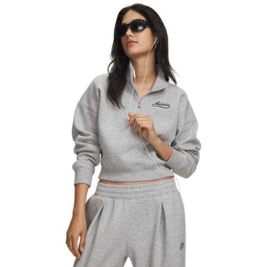 Zdjęcie produktu Damska bluza bez kaptura Under Armour RIVAL FLEECE VARSITY HZ - szara