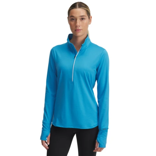 Zdjęcie produktu Damska bluza do biegania nierozpinana bez kaptura Under Armour UA Launch Pro Half Zip - niebieska