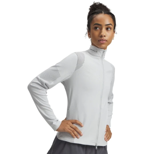 Zdjęcie produktu Damska bluza do biegania Under Armour UA Halo Engineered FZ - szary