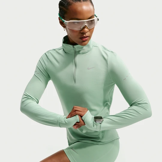 Zdjęcie produktu Damska bluza do biegania z zamkiem 1 / 4 Dri-FIT UV Nike Swift - Zieleń
