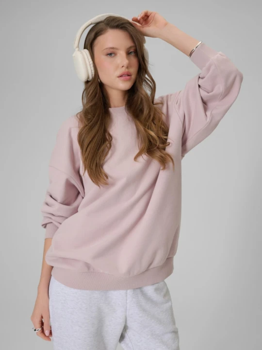Zdjęcie produktu Damska bluza dresowa nierozpinana bez kaptura 4F 4FRSS26TSWSF2781 - różowa