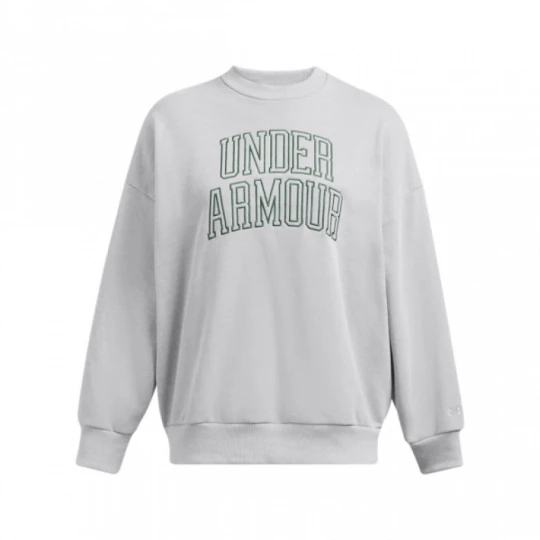 Zdjęcie produktu Damska bluza dresowa nierozpinana bez kaptura Under Armour UA Icon Hwt Terry Os Crew - szara