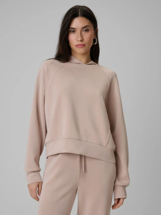Zdjęcie produktu Damska bluza dresowa nierozpinana z kapturem 4f 4FWSS26TSWSF2183 - beżowa